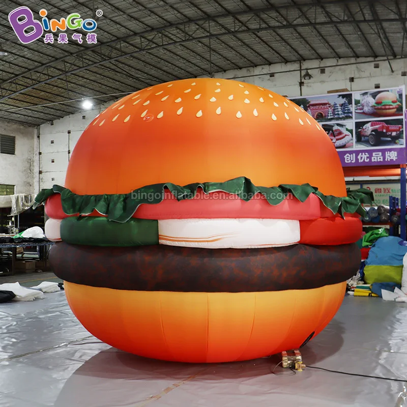 Индивидуальный гигантский надувной гамбургер высотой 3 м для рекламы/гигантский