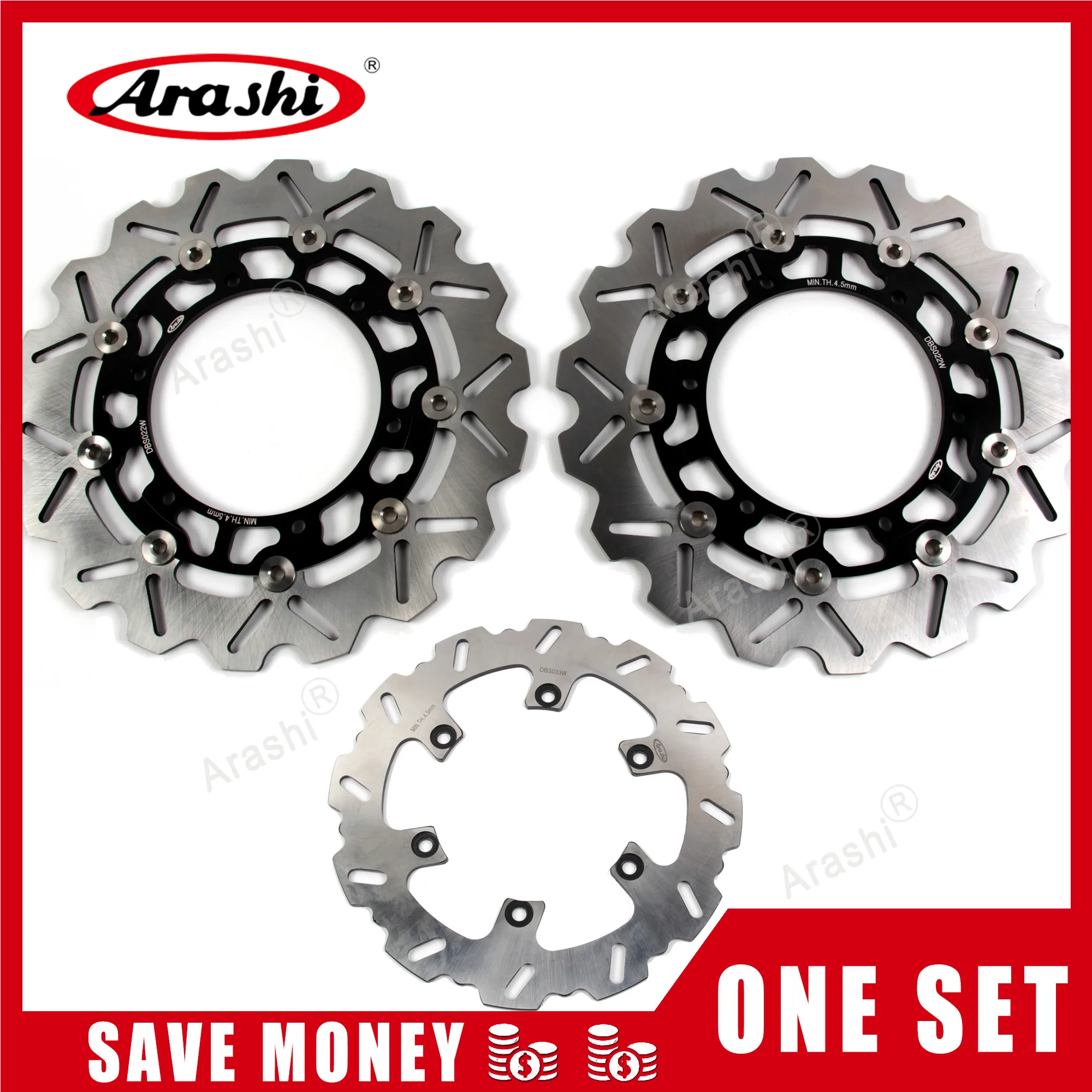 

Arashi 1 Set For YAMAHA XJR 1300 1999 - 2017 CNC Front Rear Brake Disc Rotors XJR1300 2000 2001 2002 2003 2004 2005 2006 2007