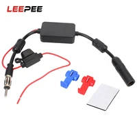 leepee fm booster 12v car radio antenna amplifier for marine boat auto universal 80 108mhz fmam radio stereo signal amplifier