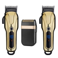 2021 hair clipper set electric hair trimmer cordless shaver trimmer men barber hair cutting machine for men rechargeable usb