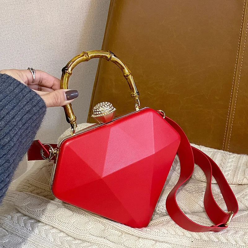 

Luxury Diamond Shape Crossbody Bags for Women Purses and Handbags Fashion Geometric Lady Shoulder Bag Female Evening Party