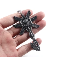 1pcs game residents evils 8 village keychain six winged unborn metal pendant alloy keychain keyring key chain accessories gift