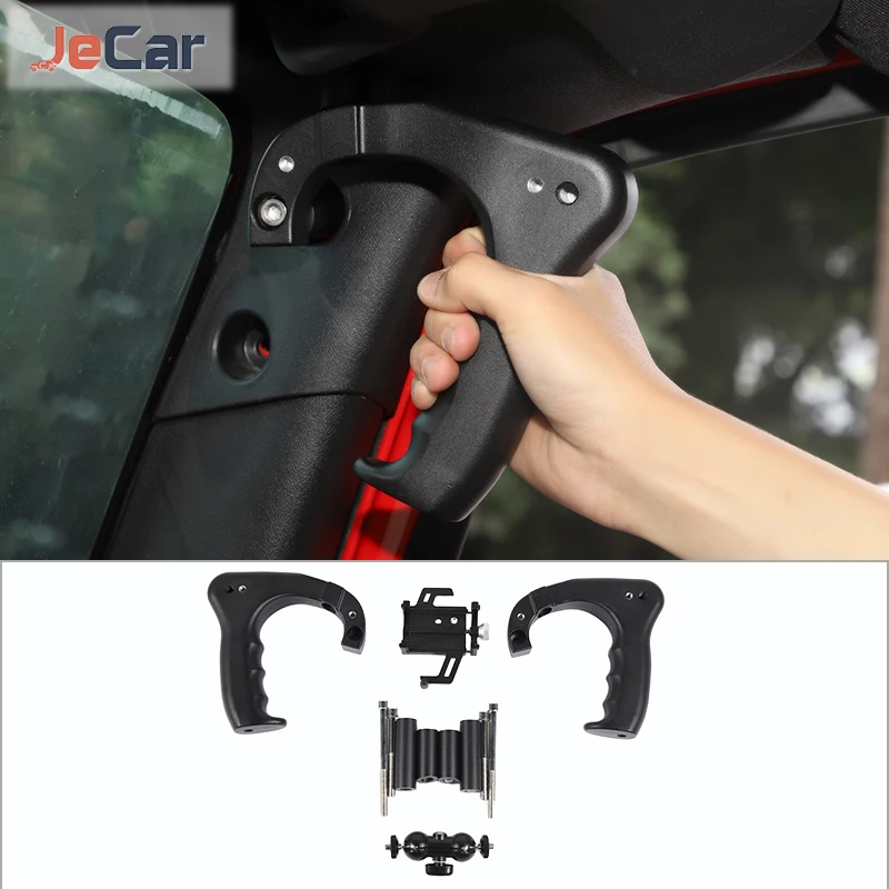 

Car Grab Handle Front Door Top Handle Mobile Phone Holder For Jeep Wrangler JK 2007-2017 Car Interior Accessories