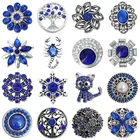 5 шт.лот, ювелирные изделия с защелками, 18 мм, стразы, винтажный цветок, дерево, кошка, кнопки для защелки, ювелирные изделия, браслет с защелкой