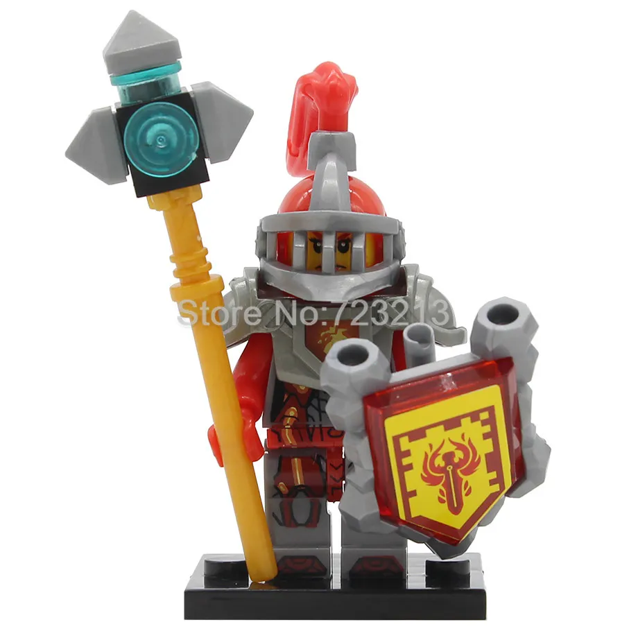 B Одна совместимых Nexoed Knights замок фигурка воинов мультфильм строительные блоки наборы модели Кирпичи игрушки для детей - Цвет: B