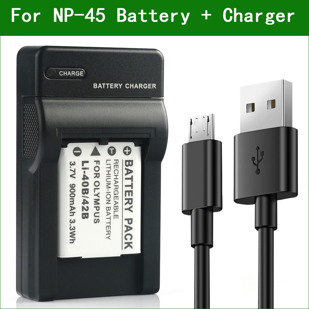 NP 45 45A 45B 45S цифровой Камера Батарея + Зарядное устройство для ЖК дисплея с