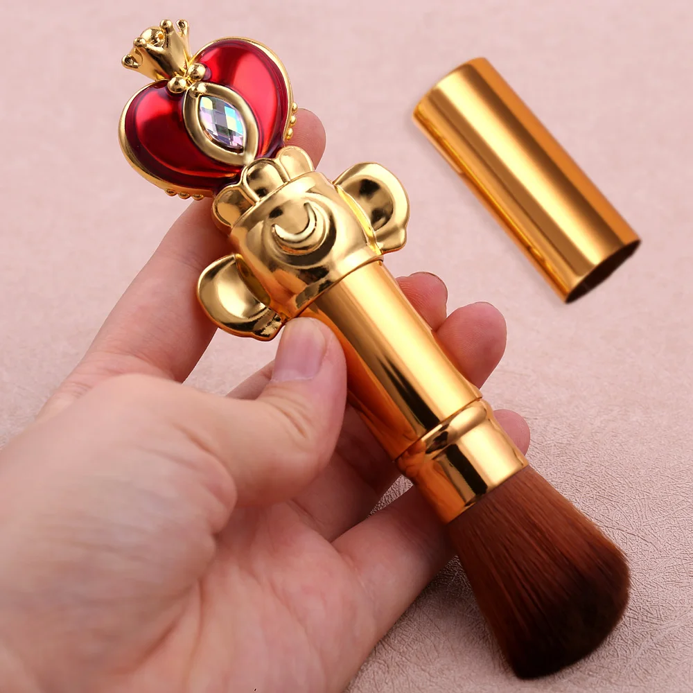 Японские Аниме Портативные Выдвижные кисти для макияжа кисть пудры лица макияж