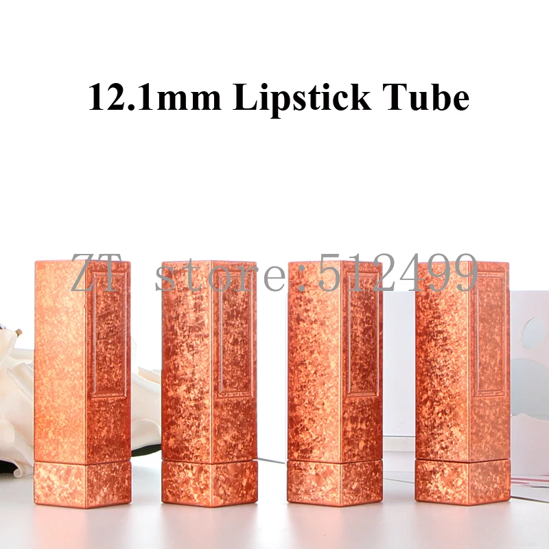 

10/20/50pcs 12.1mm Rose Gold Square Lipstick Tube Empty Makeup Lipbalm Container Refillable Package Pipe Shell New Style Tool