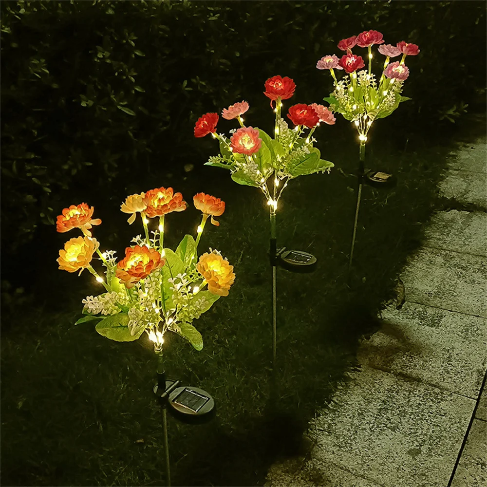

Saussurea Involucrata Flower Wireless Outdoor Lamp Solar Powered 42 Leds Warmth Atmosphere Lighting for Party,New Year