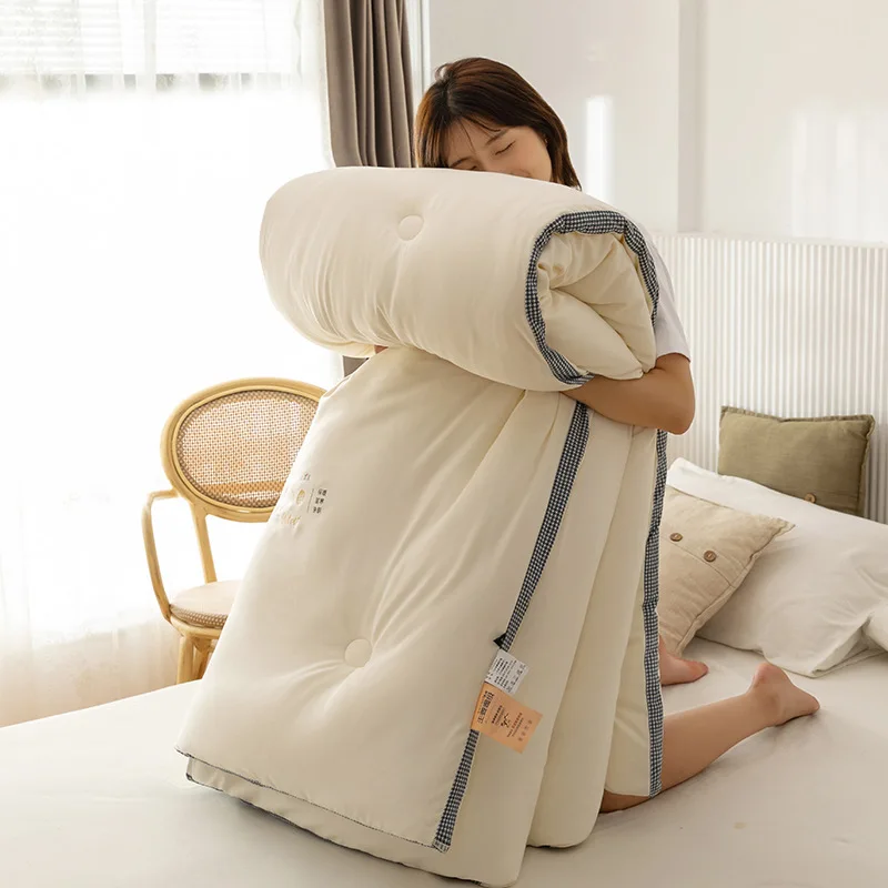 

Winter Thickened Ginger Fiber Comforter Quilt Insert Common Fiber Polyester Filling Quilted Quilt Cooling Down Blanket 220x240cm