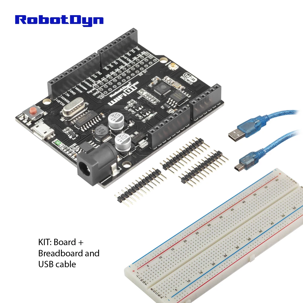 RobotDyn D1R2 аналог, WiFi D1 R2 интеграция ESP8266+ 32 МБ флэш, форм-фактор для Ard. Uno R3 - Цвет: KIT