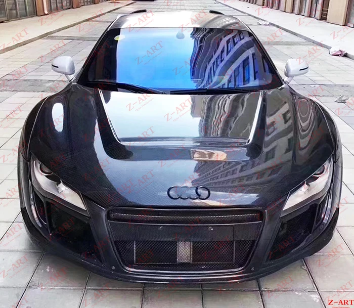 Z-ART углеродное волокно передний капот для R8 V8 V10 2008-2015 передняя крышка багажника Au