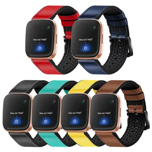 Кожаный ремешок для часов Honecumi для Fitbit Versa, Fitbit Versa Lite, фитнес-браслет с защитой от пота, ремешок для Fitbit Versa 12