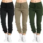 Модные женские брюки ZANZEA 2020, повседневные брюки на шнуровке с эластичным поясом, свободные брюки с карманами, женская уличная одежда, женская модель 7