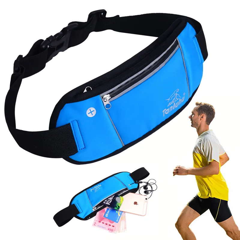 Professional Running Waist Bag Outdoor Sports Waterproof Breathable Running Belt Pouch Mobile Phone Men Women Gym Sports Bags