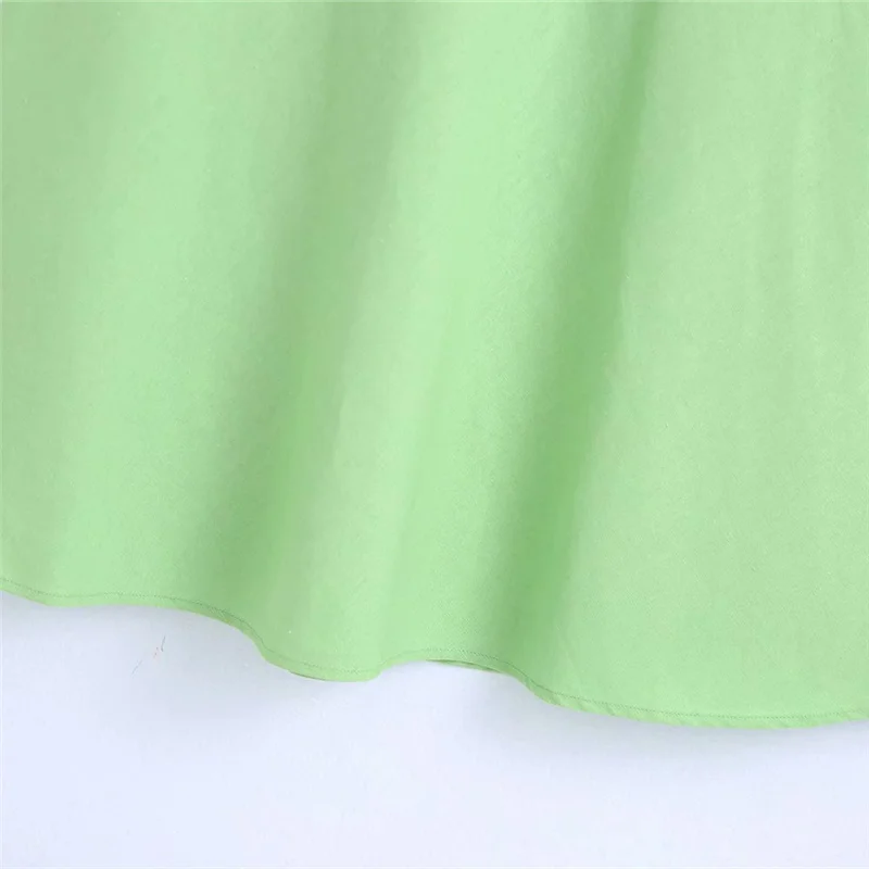 

Woman Sexy Green Backless Halter Long Dress 2021 Summer Casual Female Hollow Out Beach Dresses Ladies Solid High Waisted Dress