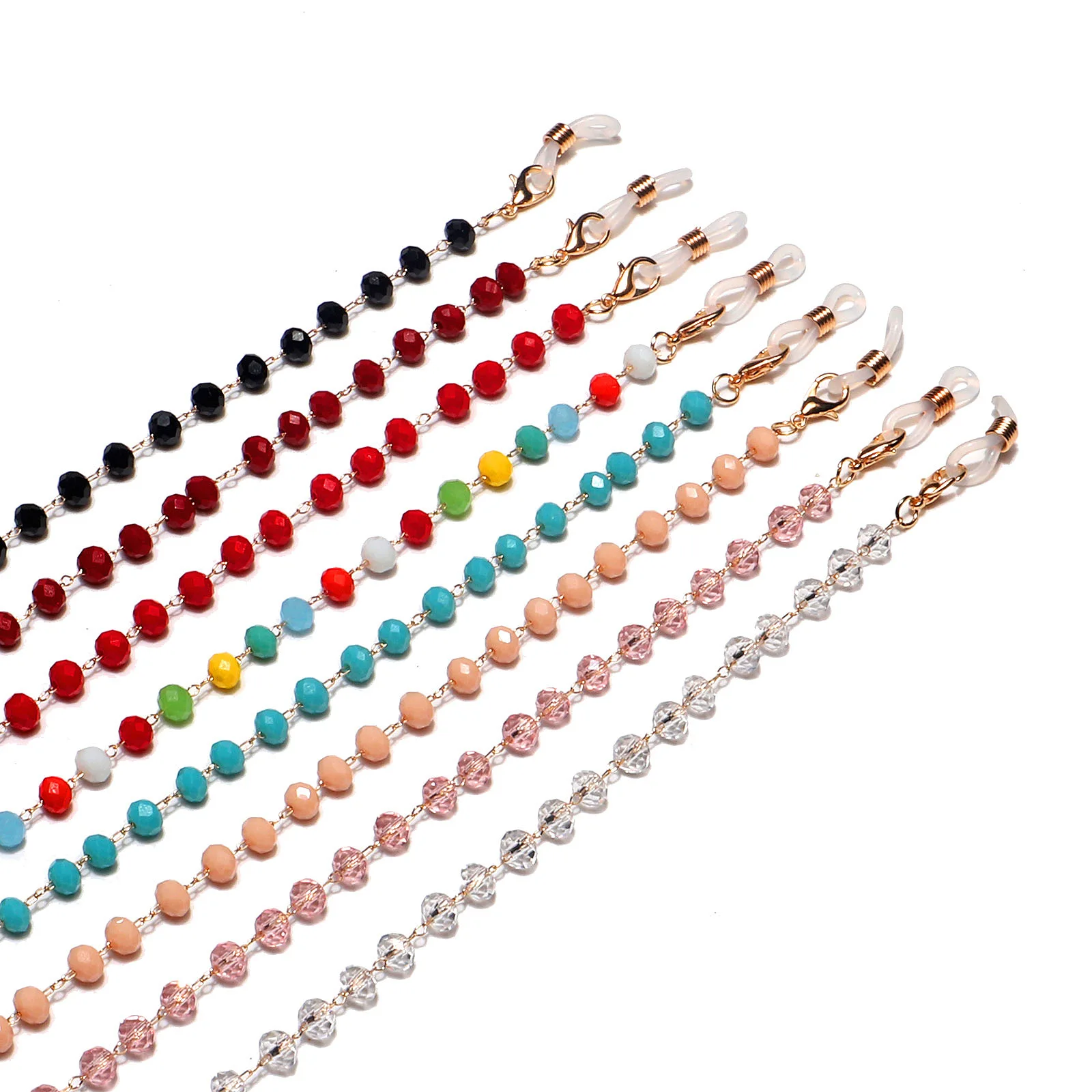 

2021 multi-color crystal anti-skid hand-made Mask Chain Holder Fashion Women glasses chain accessories