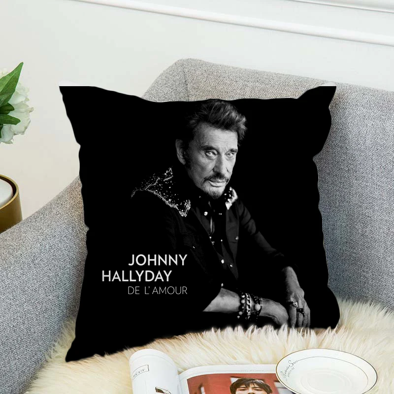 johnny hallyday Pillow Case Polyester Decorative Pillowcases Throw Cover style-2 | Дом и сад