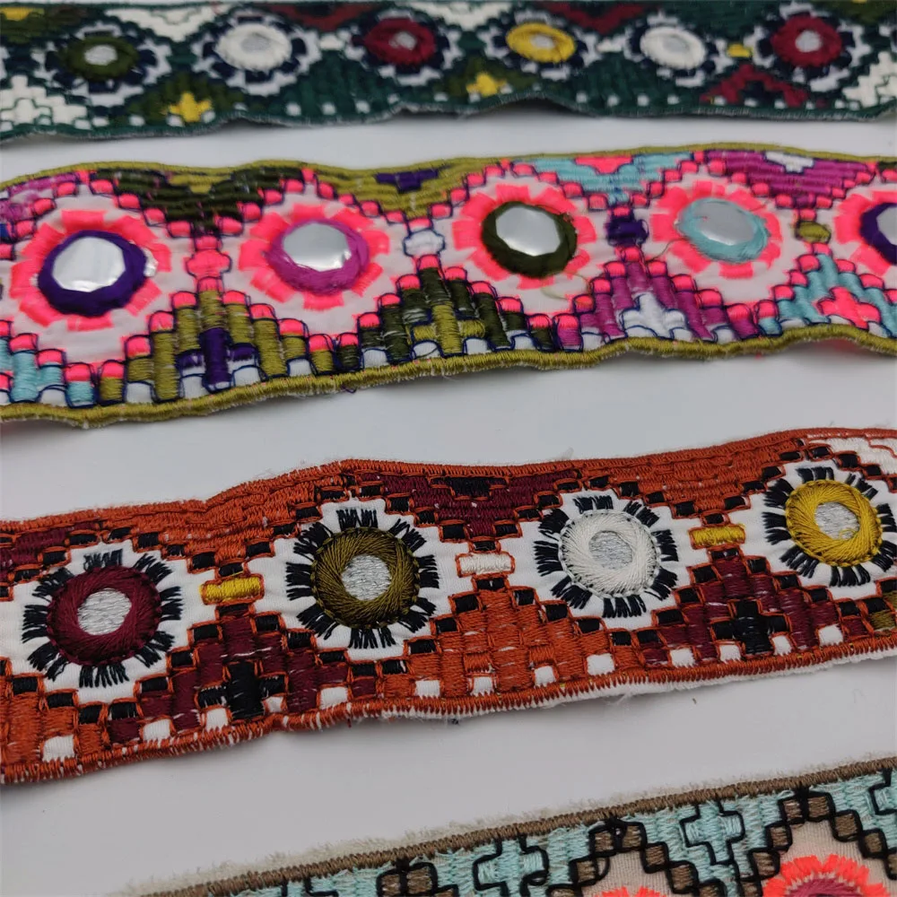 Лента с цветочной вышивкой Цветочная вышивка винтажная тесьма в стиле бохо
