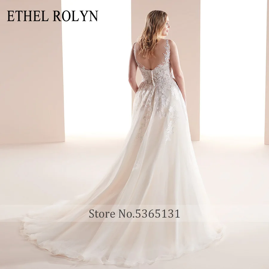 Этель ROLYN размера плюс свадебные платья 2021 свадебное платье Vestido De Noiva сексуальное