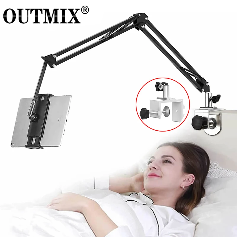 

Adjustable Arm Tablet Stand Bed Table Mount Holder 360 Rotation Tablets Cell Phone Bracket for iPhone iPad Air Mini Pro 4-13inch