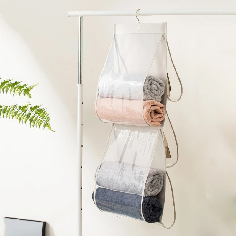 

2021new moneyBag Storage Dust-proof Hanging Bag Closet Wall-hanging Bag Storage Storage Transparent Bag