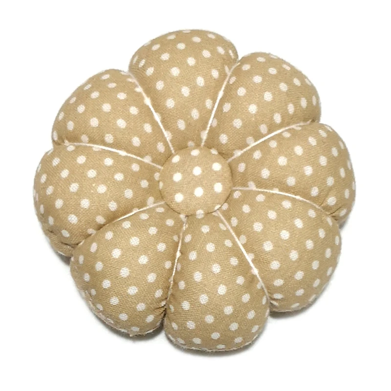 

Pumpkin Shape Sewing Pin Cushion Cotton Button Wrist Strap for Cross Stitch Pincushion Needle Holder DIY Handcrafts