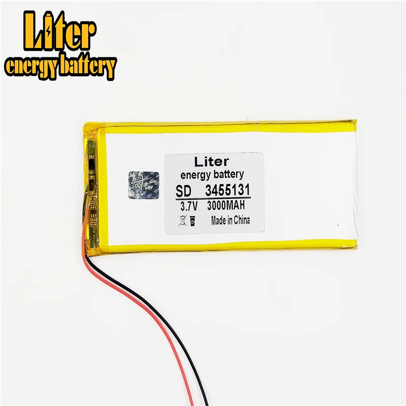 3 7 V Встроенный литий полимерный аккумулятор планшета 3455131 3555130 3000MAH Мобильный