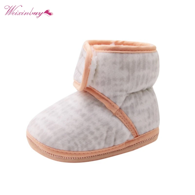 Ботинки для маленьких мальчиков и девочек теплые модные Нескользящие зимняя