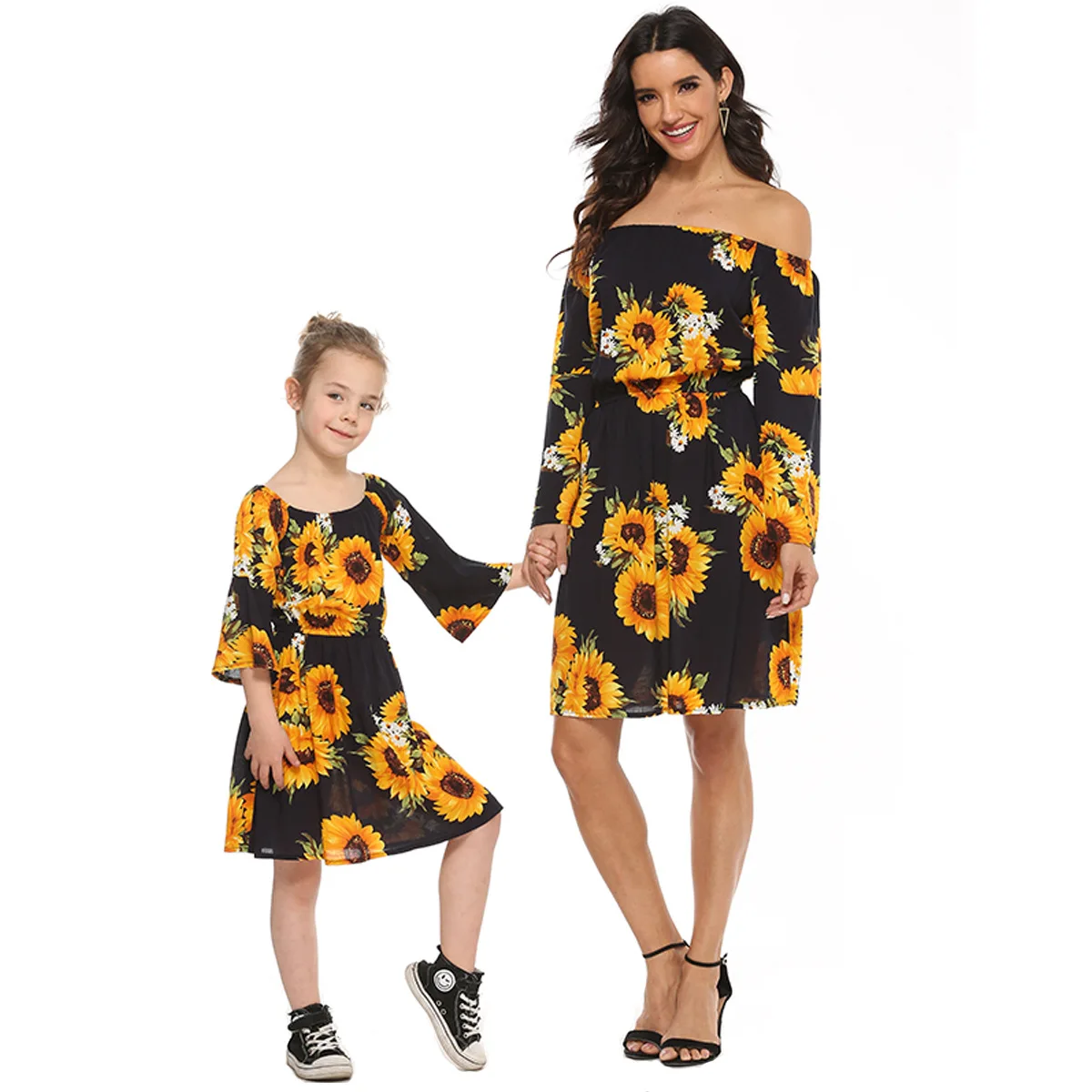 

Matching Clothes Mommy and Me Clothes Mother Daughter Dresses Long Sleeve Family Matching Outfits Family Look Girl Party Clothes