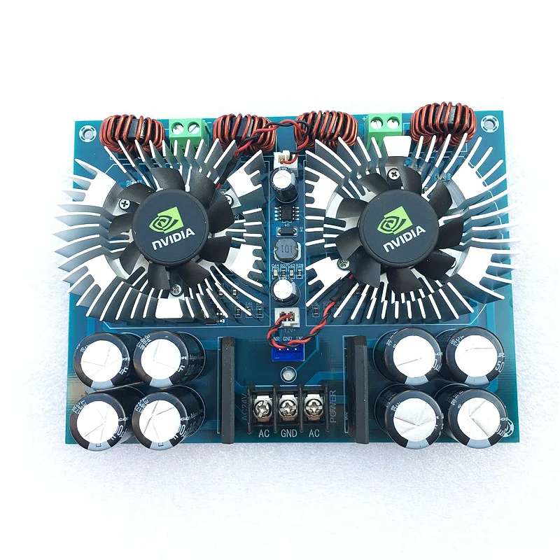 TDA8954 420 Вт+ 420 Вт 2,0 Класс D цифровой усилитель мощности плата с вентилятором охлаждения AC24V к AC28V Плата усилителя H089