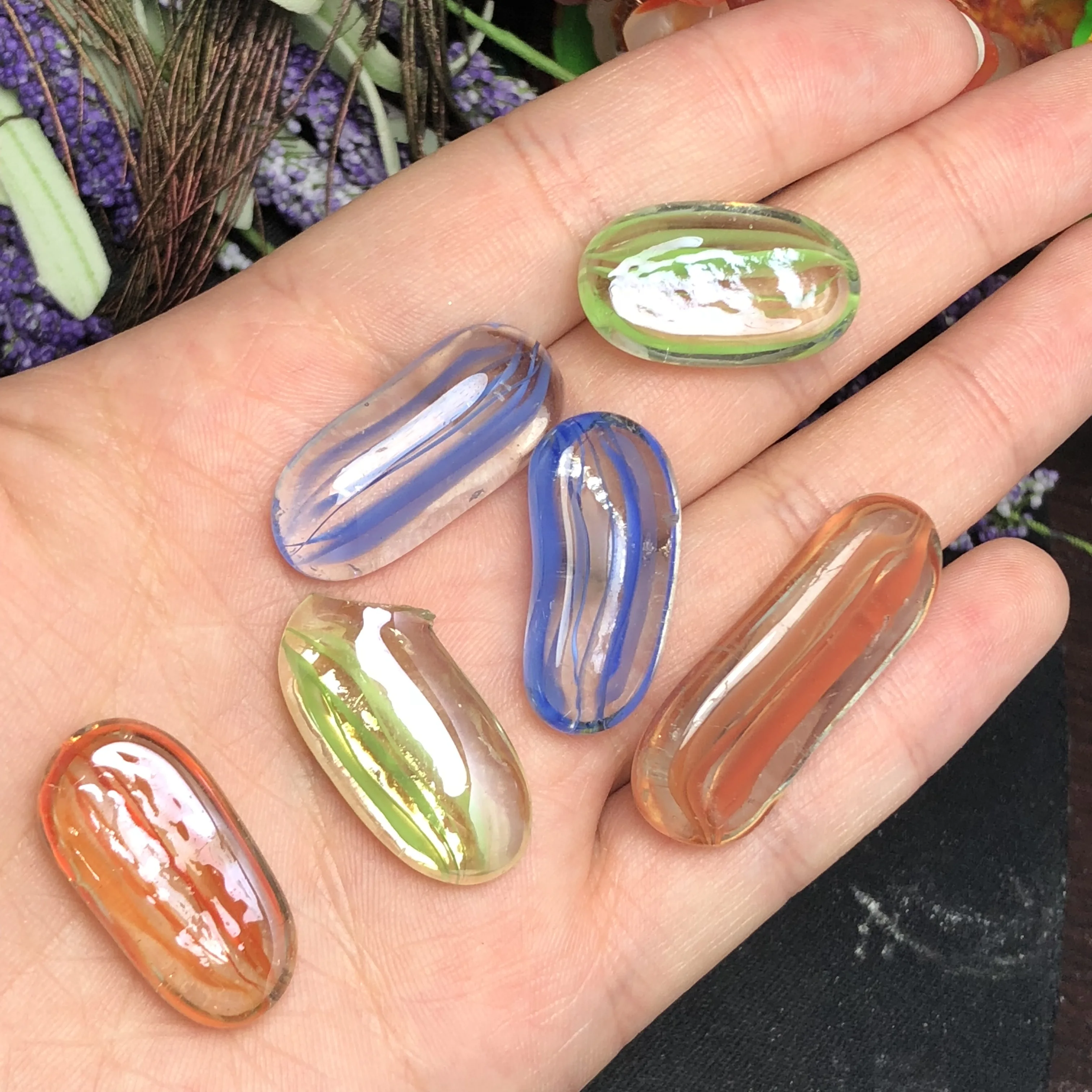 6 шт натуральные обработки стеклянные украшения гравий красивая Настенная