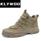 Мужские зимние ботинки KLYWOO, модные ретро мужские кроссовки, пустынные военные ботильоны для мужчин, повседневная обувь, кожаные итальянские ботинки