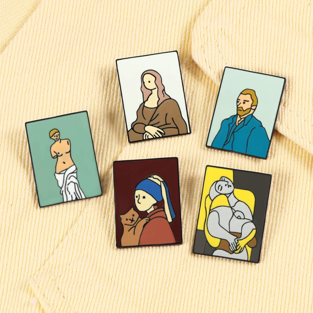 5 шт./компл. высококачественные эмалевые булавки всемирно известная Масляная