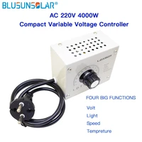 adjustable dimmer scr voltage regulator ac 220v 4000w compact variable voltage controller for small motor water heater