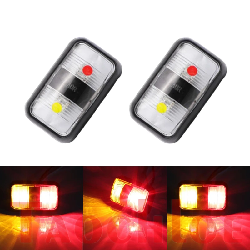 2 шт. 12 В 24 красный янтарный белый светодиодный для автомобиля внешние огни