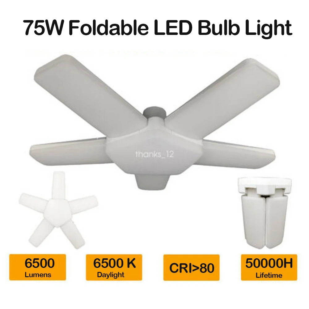 Светодиодный гаражный светильник 85-265 в регулируемый деформируемый потолочный