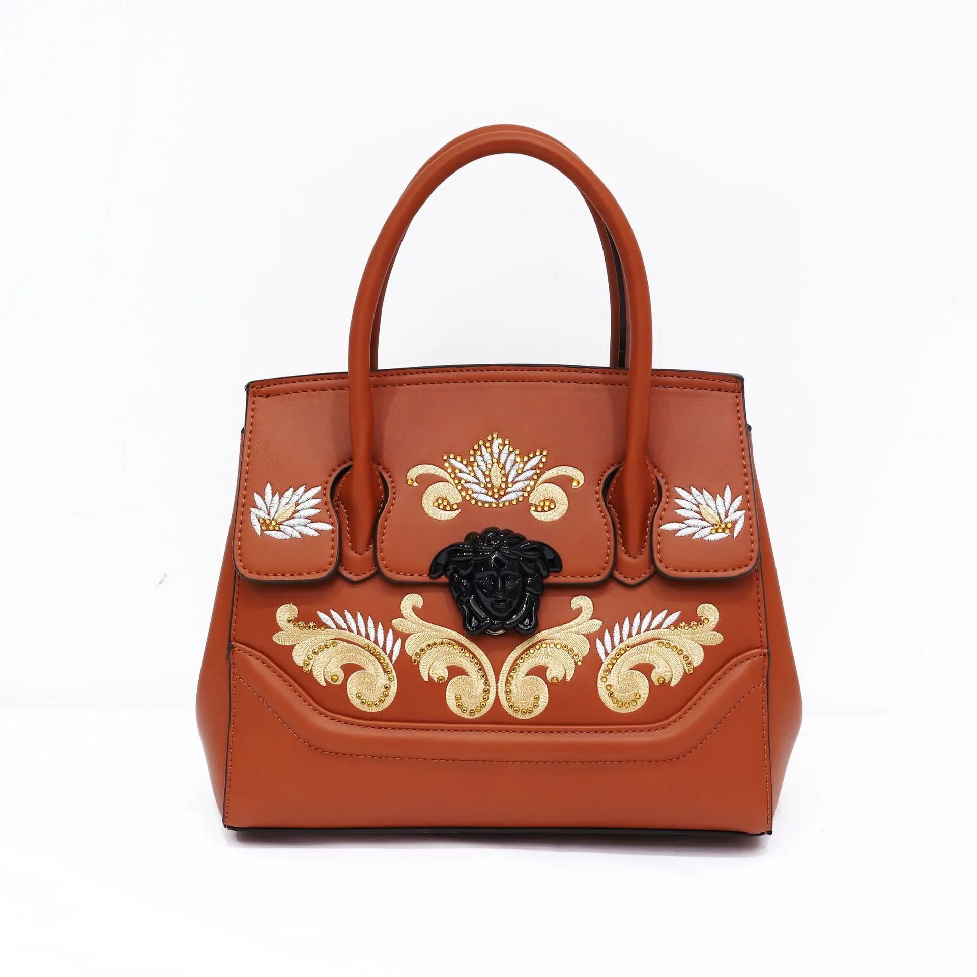 

2021 fashion PU handbags, portable diagonal bags, embroidered hot diamonds, European and American big-name handbags ladies bag