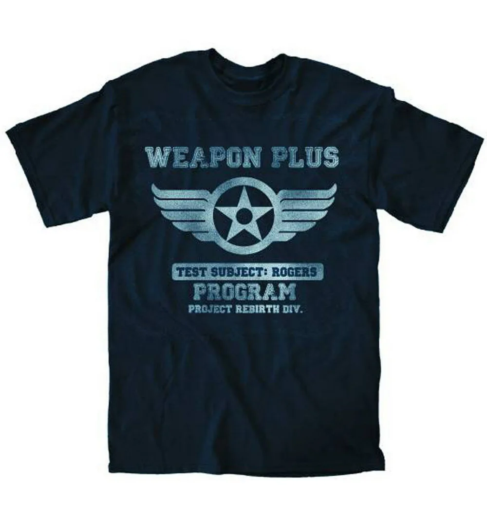 Marvel Капитан Америка оружие плюс Роджерс темно синие топы футболка модная уличная