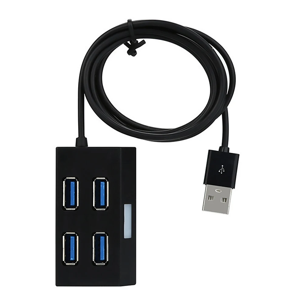 

USB 3.0 Mini HUB Splitter Environmental Protection and Durability 4 Ports Desktop External Adapter with Blue Indicator
