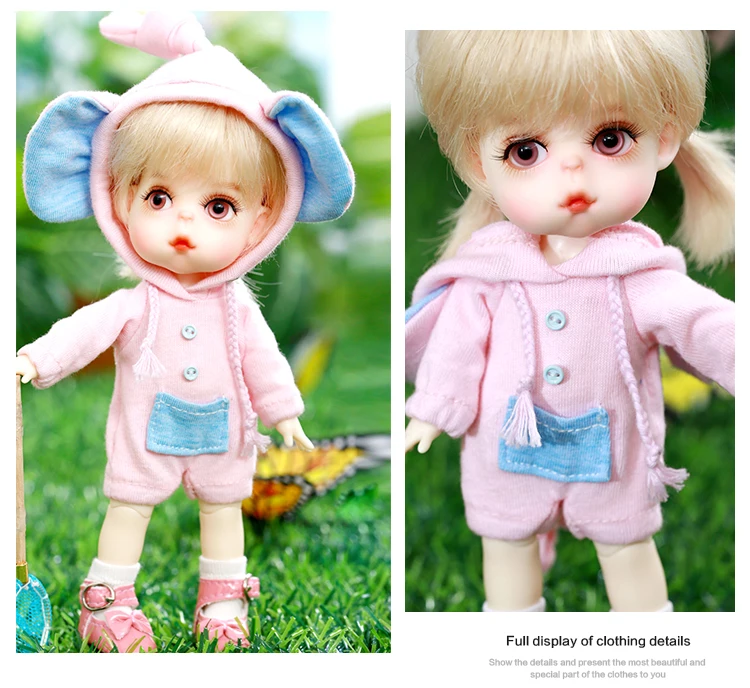 BJD одежда 1/8 милое мини платье или костюм для лати желтое Lumi Haru Sunny Body Doll Одежда Аксессуары OUENEIFS