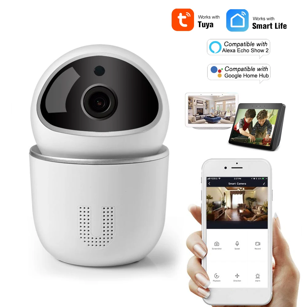 

Smart Home Security WIFI Camera 1080P TF Card Record Wireless IP Camera Baby Monitor with Motion Detection P/T/Z Security Camera