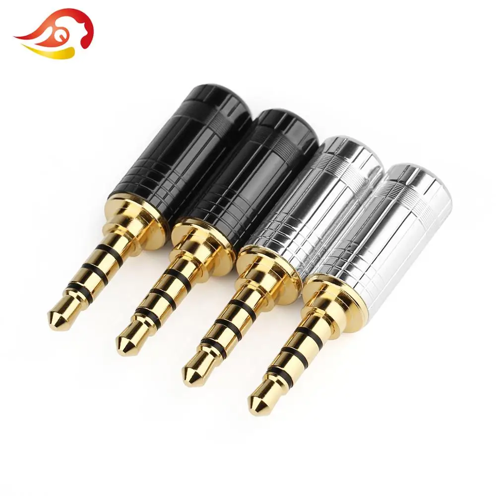 QYFANG 3 5 мм аудиоразъем 4 полюса родиевое покрытие стандартный адаптер для Hi Fi