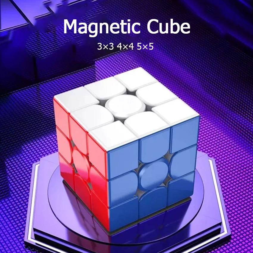Newest 2021 QiYi M Magnetic 3x3x3 Magic Cube  set M 3x3 Magico Cubo Magnetic Cube 3*3 4*4 5*5 Speed Puzzle Toys for Children конструктор игруша magic magnetic jh8878 car set