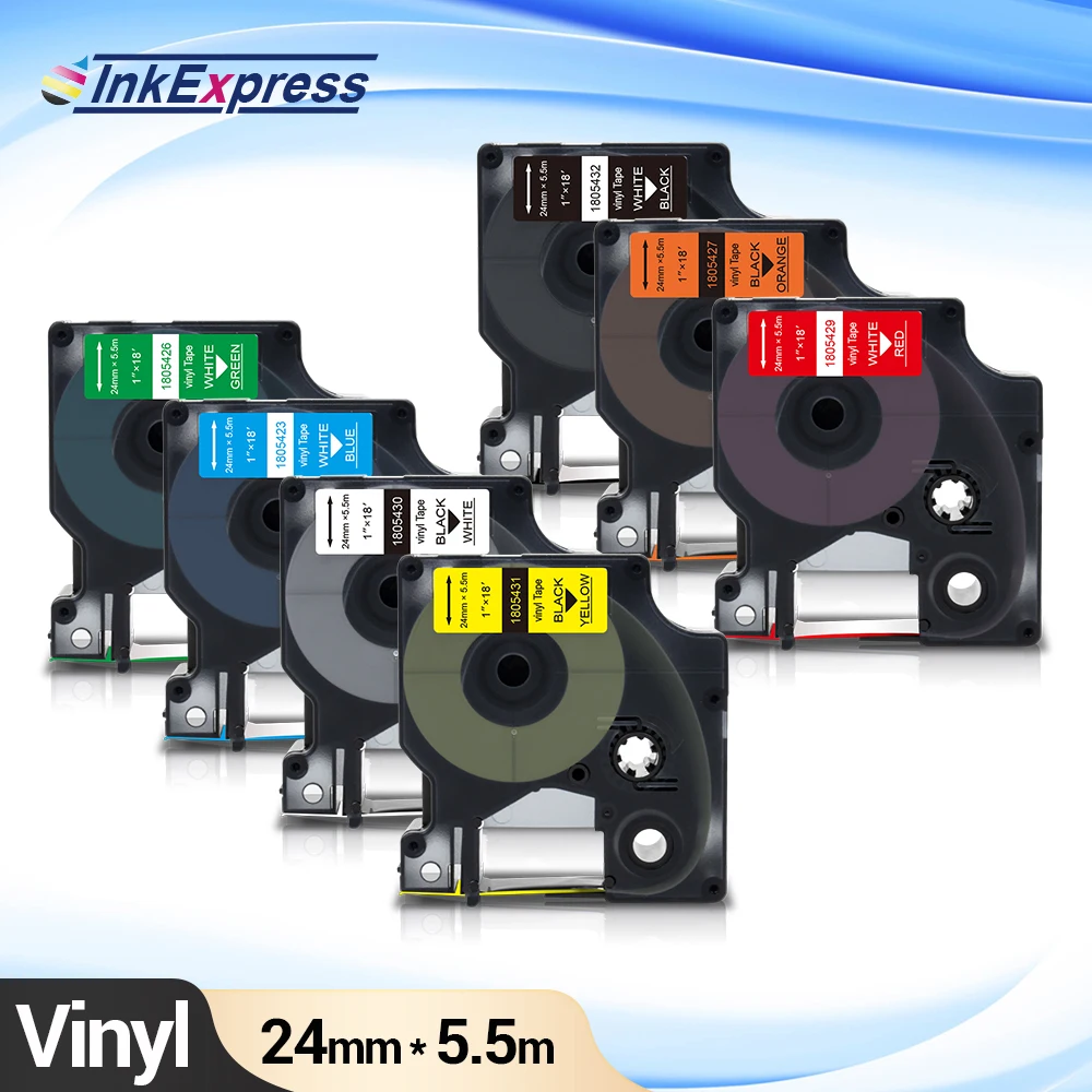 

24mm Tape for DYMO Rhino Vinyl Label 1805431 1805430 1805423 1805426 1805429 1805427 1805432 Industrial Tape for DYMO Rhino 6000