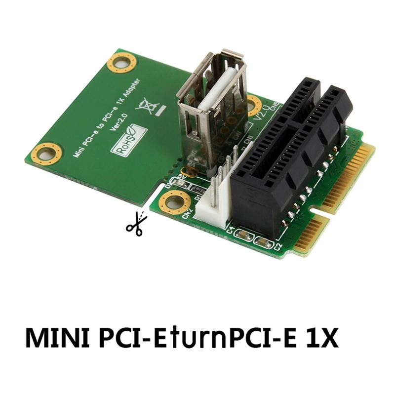 Мини PCI E к Pci Express 1X переходная карта с USB адаптером интерфейса 4-контактный
