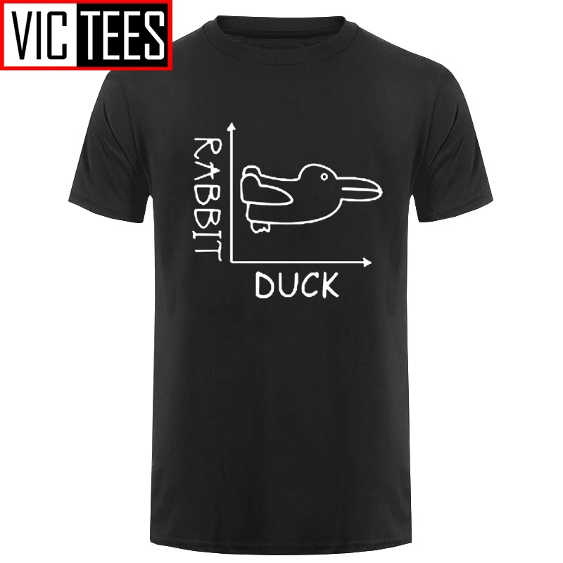 Футболка мужская с изображением мозга утки кролика математики | Мужская одежда