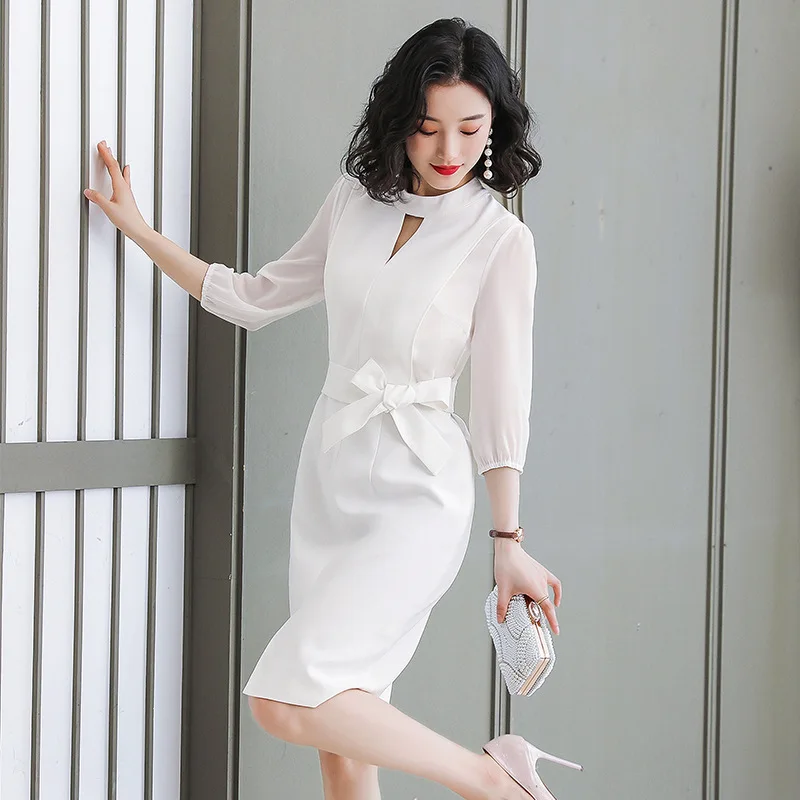 Наряд платье рукав высокого качества белое газовое сексуальное для зрелых шоу