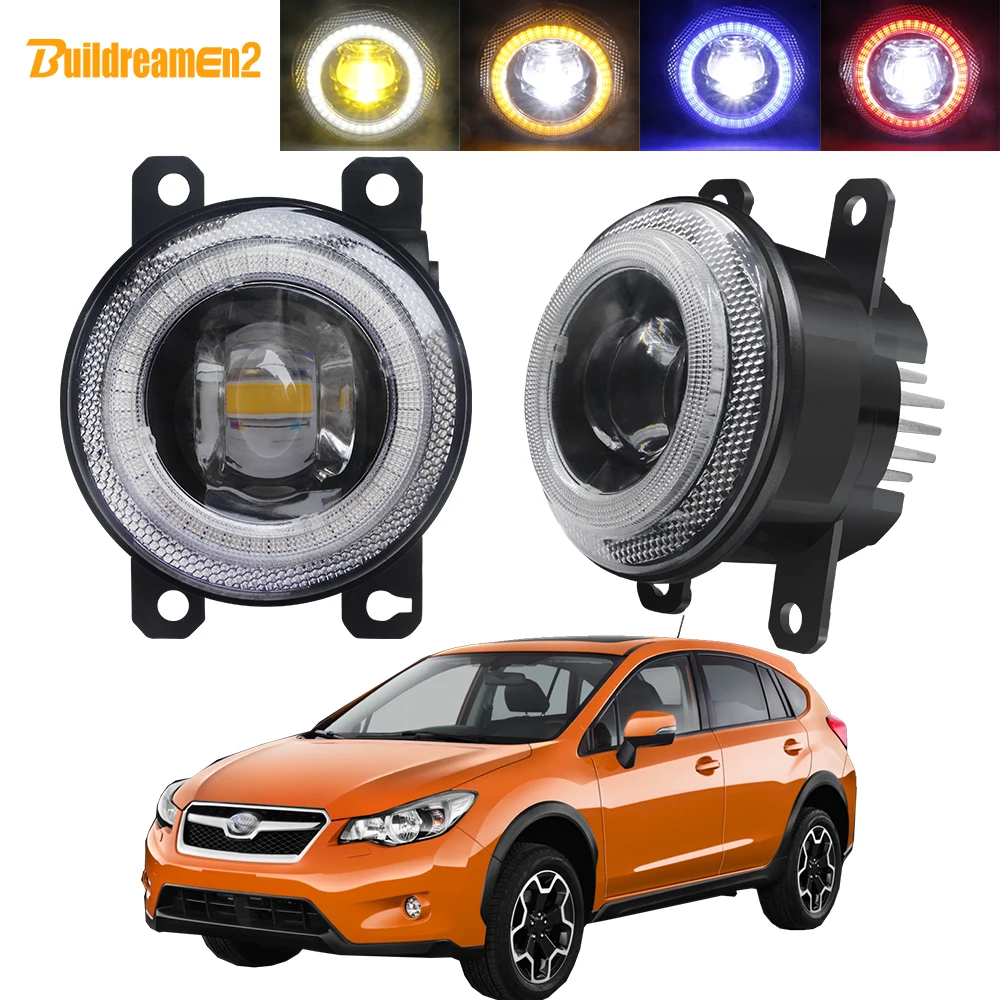 

Автомобильный правый + левый туман светильник в сборе светодиодный объектив ангел глаз DRL дневная ходовая лампа 30 Вт H11 12V для Subaru XV 2013 2014 2015 ...