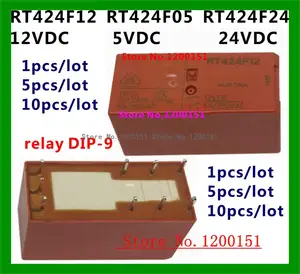RT424F05 5VDC RT424F12 12VDC RT424F24 24VDC relay DIP-9